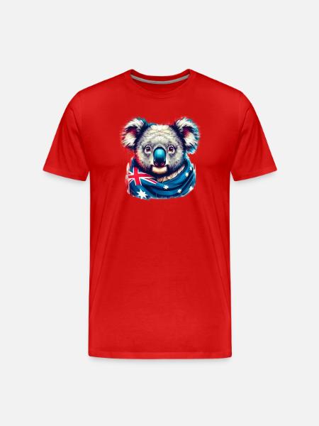Koala - Men's Premium Organic T-Shirt - red