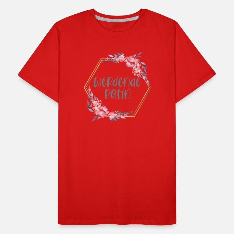 Boho werdende Patin Geschenk Männer Premium Bio T-Shirt
