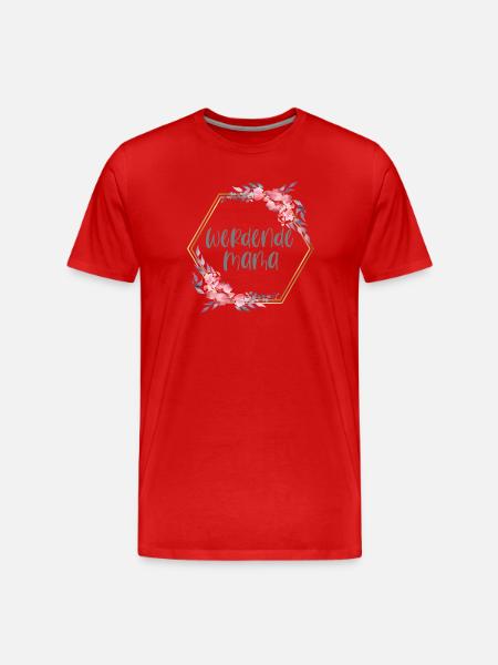 Boho Mama Schwangerschaft Geschenk - Männer Premium Bio T-Shirt - Rot