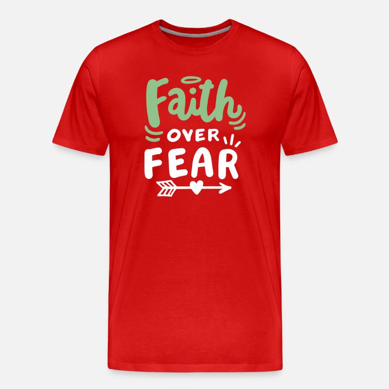 Christlicher Glaube Bibel Zitat - Männer Premium Bio T-Shirt - Rot