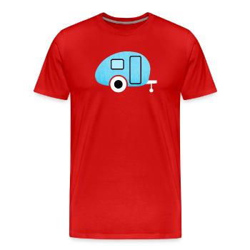 Caravan Caravan Canvas Linen Camping Camper - Men's Premium Organic T-Shirt - red - Front - Damien (186cm)
