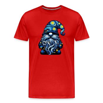 Gnome - T-shirt bio Premium Homme - rouge - Devant - Damien (186cm)