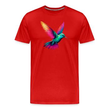 Colibri - T-shirt bio Premium Homme - rouge - Devant - Damien (186cm)