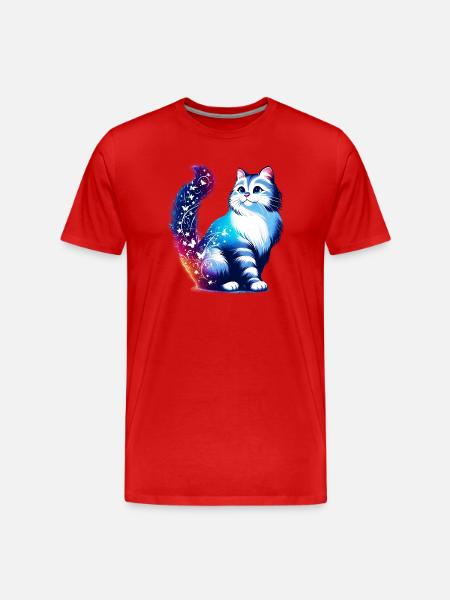 Cat - Men's Premium Organic T-Shirt - red