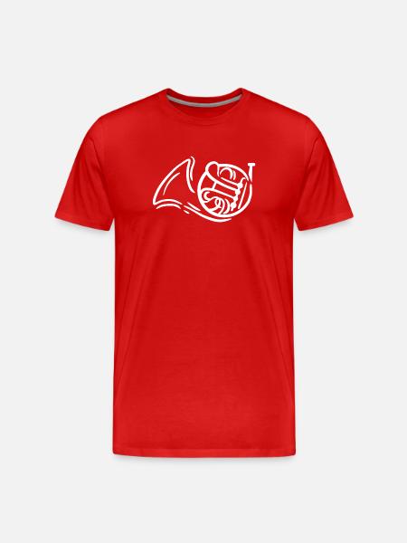 Waldhorn - Männer Premium Bio T-Shirt - Rot