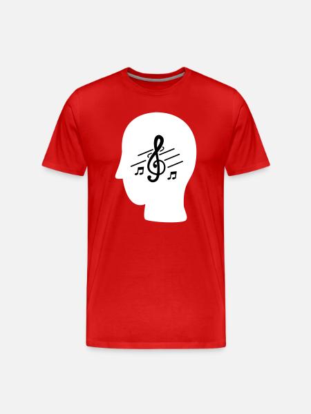 MUSIC IN MY MIND - Men's Premium Organic T-Shirt - red