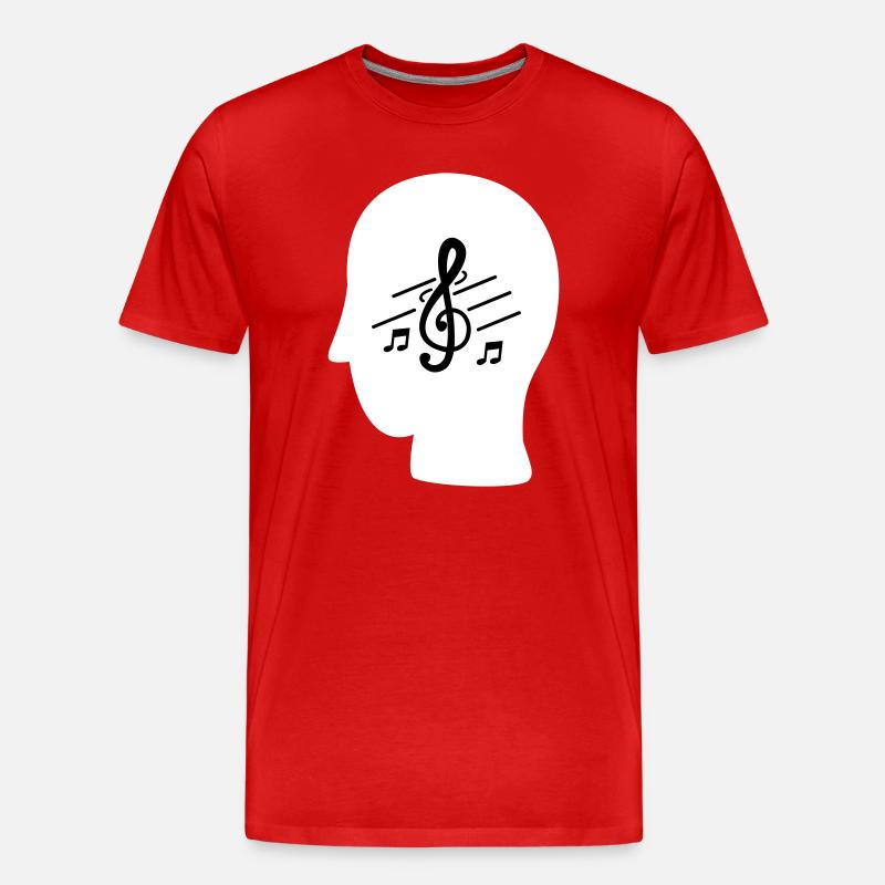 MUSIC IN MY MIND - Männer Premium Bio T-Shirt - Rot