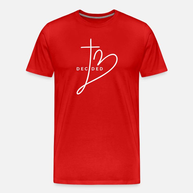 Decided - Männer Premium Bio T-Shirt - Rot