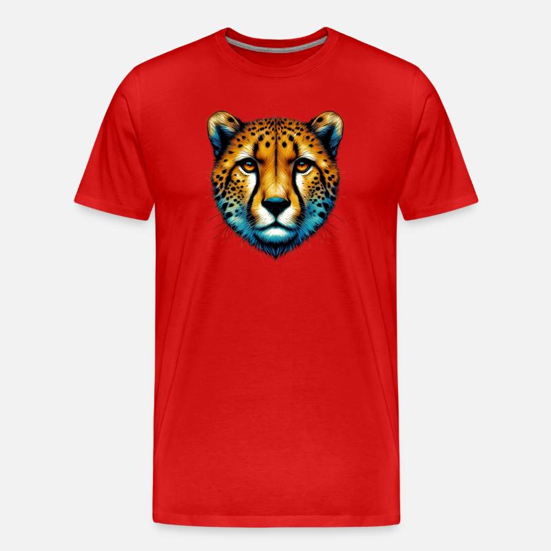 Gepard - Männer Premium Bio T-Shirt - Rot