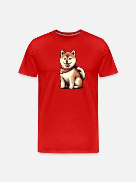 Shiba inu - Men's Premium Organic T-Shirt - red