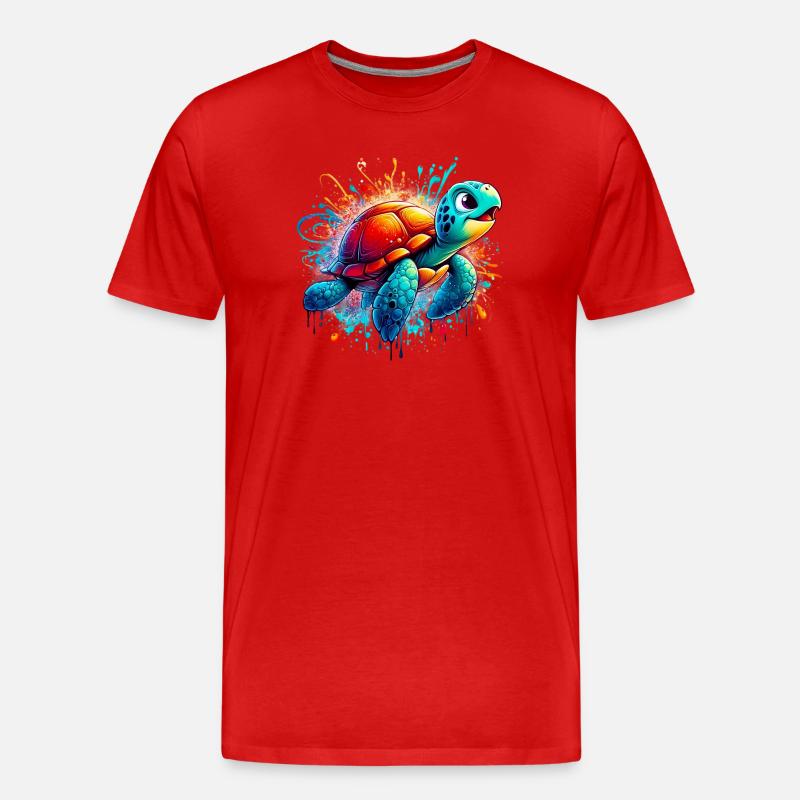 Turtle - Men's Premium Organic T-Shirt - red