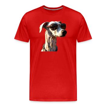 Windhund Hundeliebhaber Jagdhund Liebe Greyhound - Männer Premium Bio T-Shirt - Rot - Vorne - Damien (186cm)