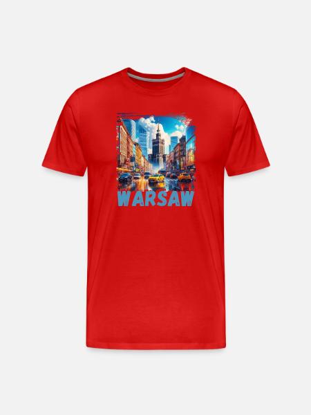 Warsaw - Men's Premium Organic T-Shirt - red