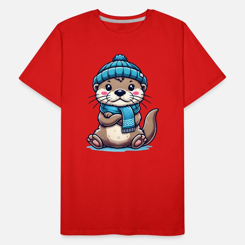 Loutre mignonne T-shirt bio Premium Homme
