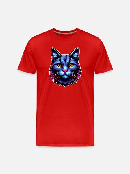Cat - Men's Premium Organic T-Shirt - red