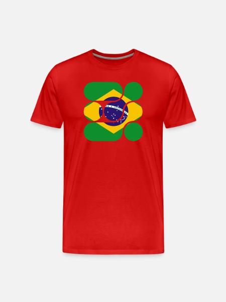 OCHOOO - Brazil - Men's Premium Organic T-Shirt - red