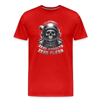 Astronaute Crâne : Skullstronaut, Apesanteur - T-shirt bio Premium Homme - rouge - Devant - Damien (186cm)