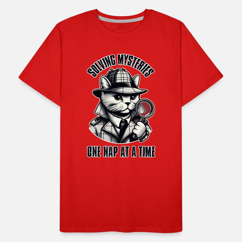 Solving Mysteries, One Nap at a Time! Men's Premium Organic T-Shirt