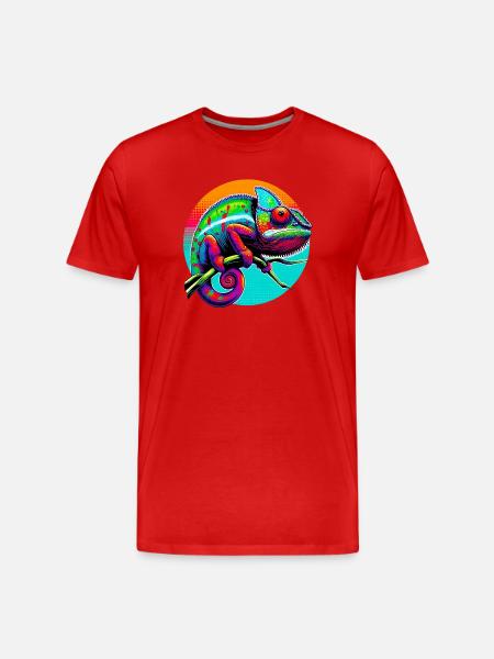 Caméléon - T-shirt bio Premium Homme - rouge