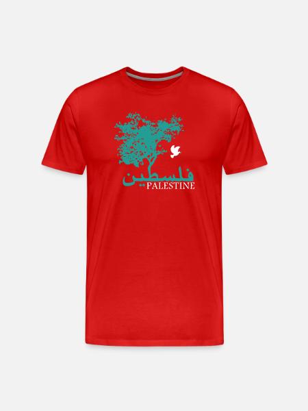 Olivetree Peace Palestine - Men's Premium Organic T-Shirt - red