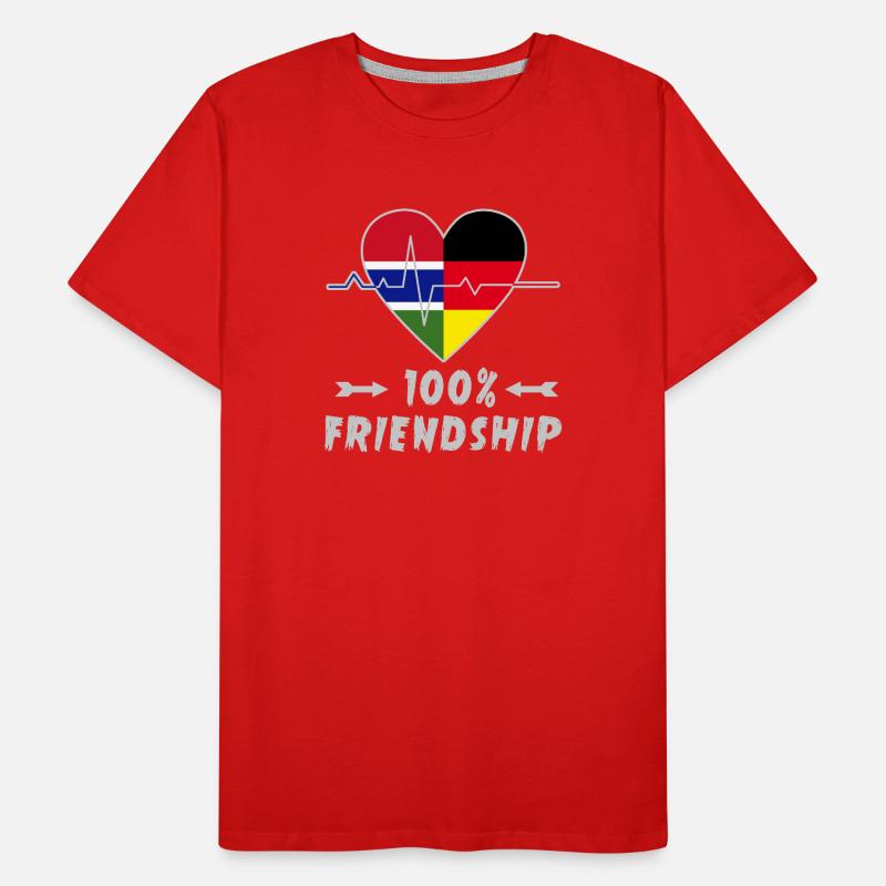 Gambia and Germany 100% friendship Men's Premium Organic T-Shirt