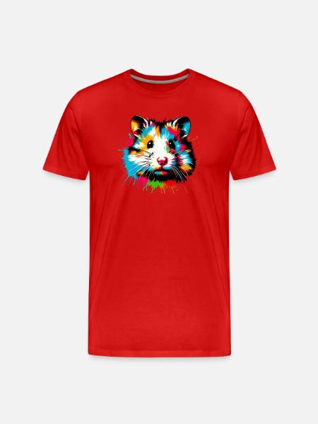 Hamster - Men's Premium Organic T-Shirt - red