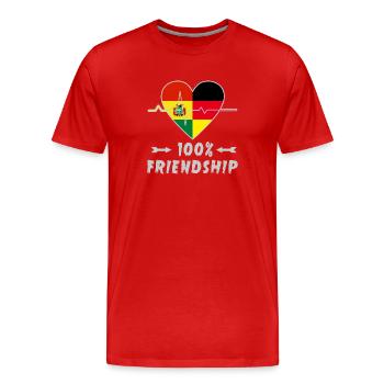 La Bolivie et l'Allemagne : amitié à 100 % - T-shirt bio Premium Homme - rouge - Devant - Damien (186cm)