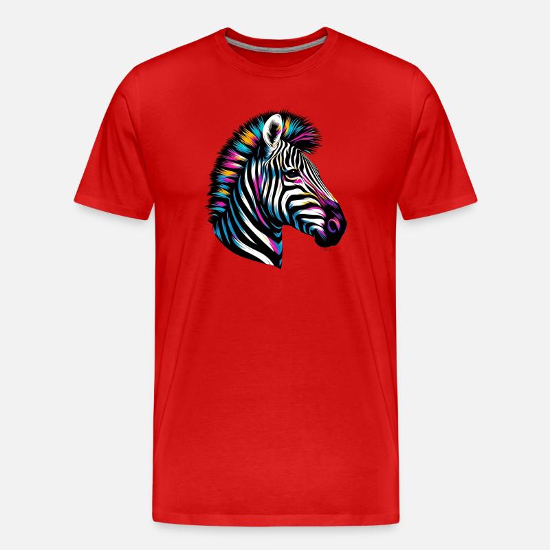 Zebra - Männer Premium Bio T-Shirt - Rot