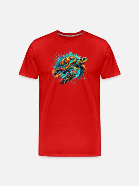 Turtle - Men's Premium Organic T-Shirt - red