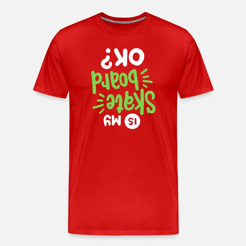 Skateboard Skateboarder Skateboarding - Männer Premium Bio T-Shirt - Rot
