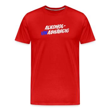 Alkoholunabhängig Sober Straight Edge Alkoholfrei - Männer Premium Bio T-Shirt - Rot - Vorne - Damien (186cm)