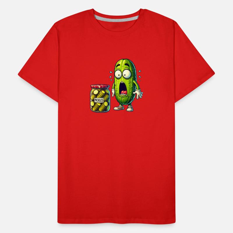 Lustiges Gurken Design Männer Premium Bio T-Shirt