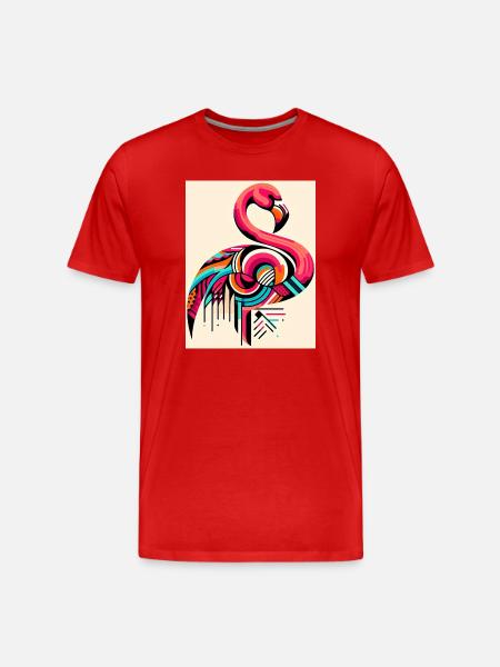 Flamingo - Men's Premium Organic T-Shirt - red