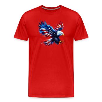 Eagle Flag USA USA American - Men's Premium Organic T-Shirt - red - Front - Damien (186cm)