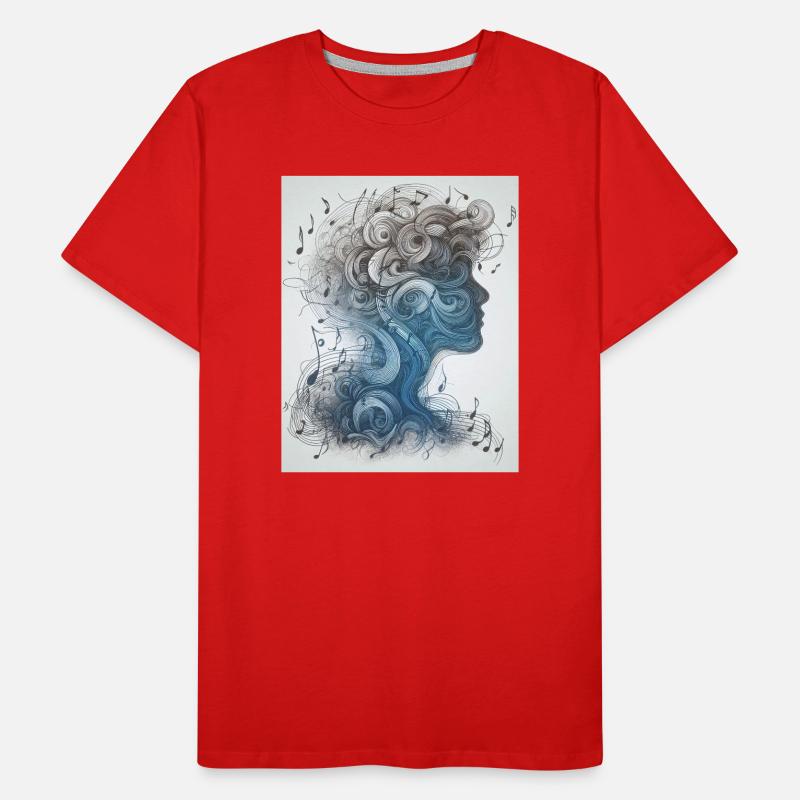 L’ mélodique : symphonie de pensées et de notes T-shirt bio Premium Homme