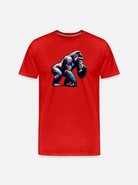 Gorilla - Men's Premium Organic T-Shirt - red