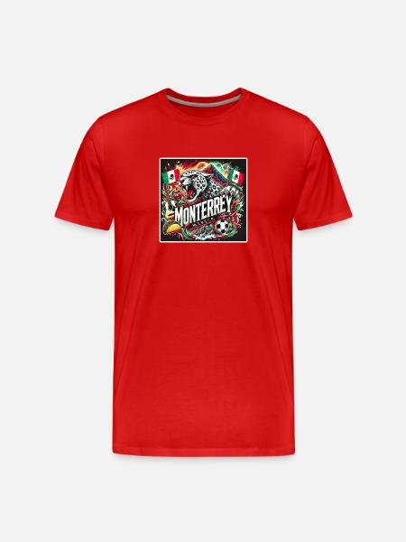 Monterrey Mexico Cities Design - Men's Premium Organic T-Shirt - red