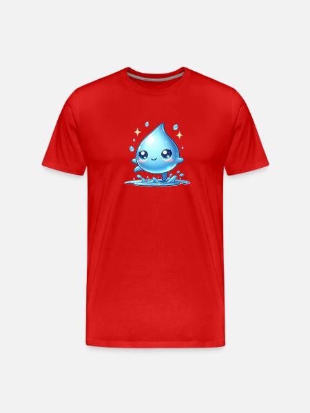 Water - Men's Premium Organic T-Shirt - red