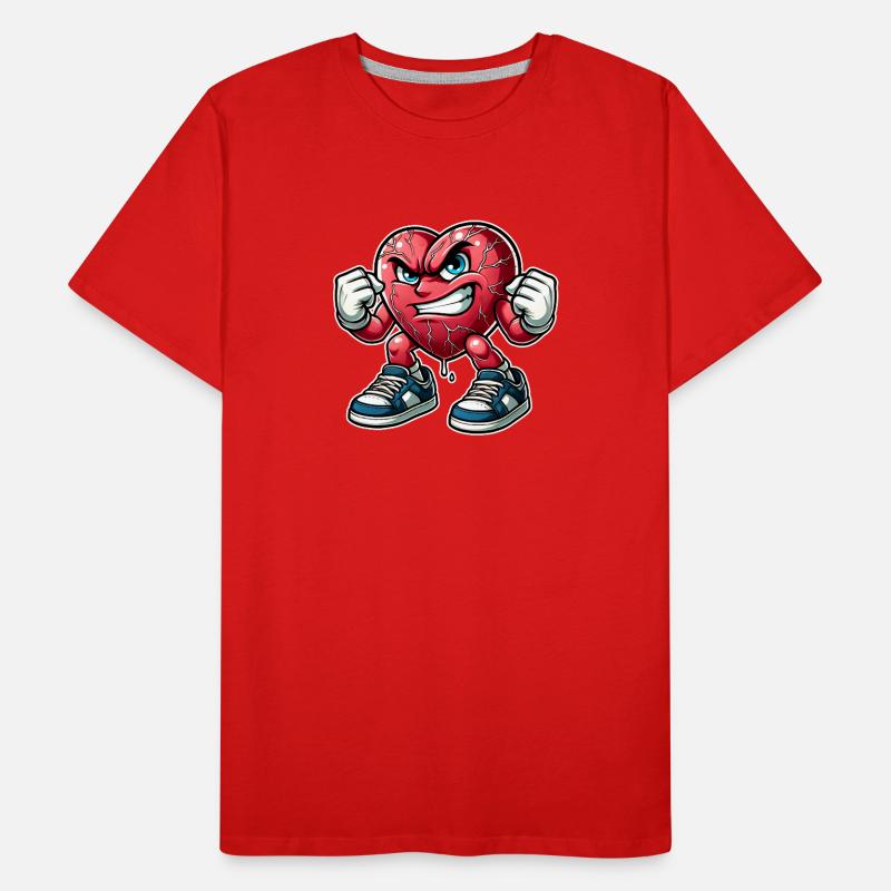 Angry Heart Design Men's Premium Organic T-Shirt
