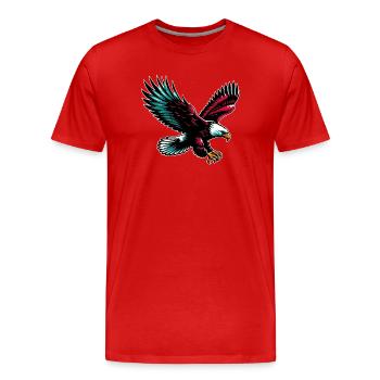 Adler - Männer Premium Bio T-Shirt - Rot - Vorne - Damien (186cm)