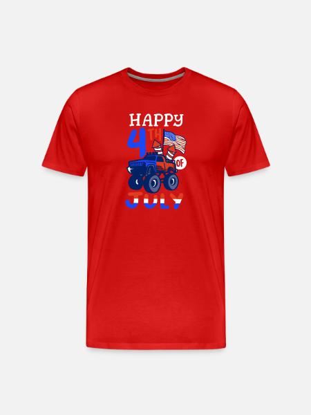 Fröhlichen 4. Juli - Männer Premium Bio T-Shirt - Rot