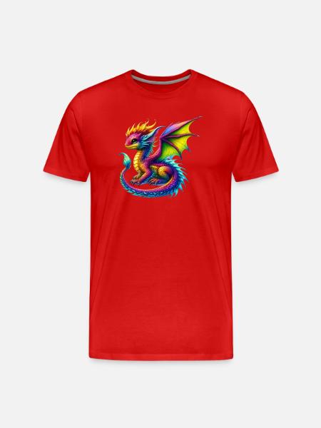 Dragon - Men's Premium Organic T-Shirt - red