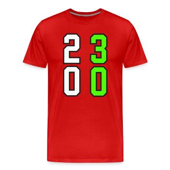 23 Zero - Men's Premium Organic T-Shirt - red - Front - Damien (186cm)
