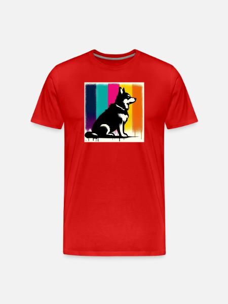 Dog - Men's Premium Organic T-Shirt - red