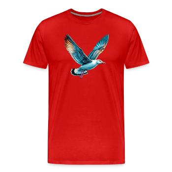 Mouette - T-shirt bio Premium Homme - rouge - Devant - Damien (186cm)