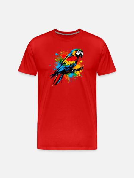 Parrot - Men's Premium Organic T-Shirt - red