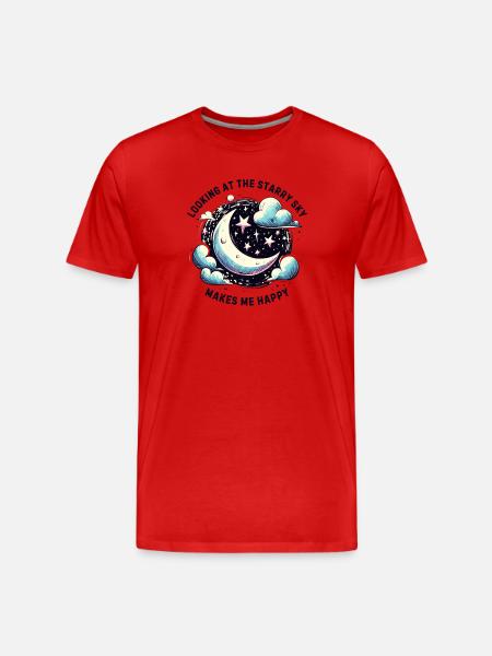 The starry sky makes me happy - Men's Premium Organic T-Shirt - red