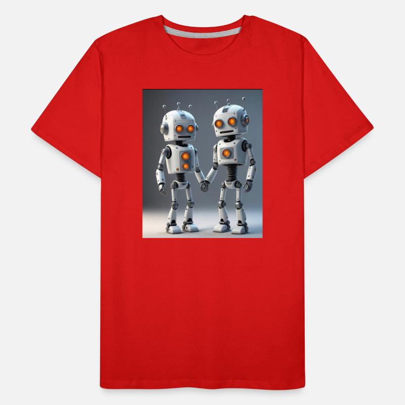 Couple de robots T-shirt bio Premium Homme