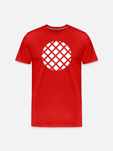 pie circle grid - Men's Premium Organic T-Shirt - red