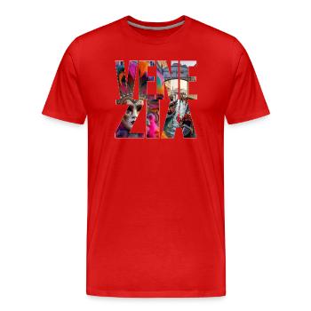 VENISE - T-shirt bio Premium Homme - rouge - Devant - Damien (186cm)